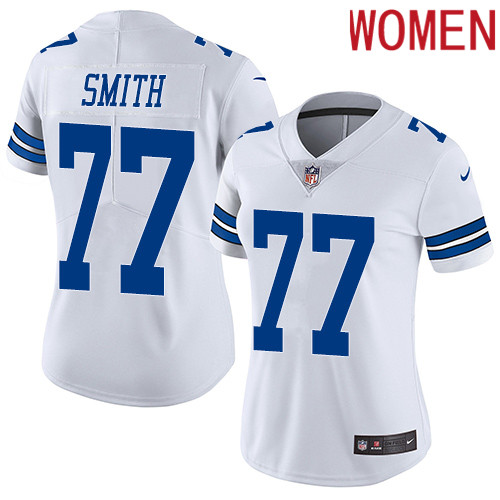 2019 Women Dallas Cowboys 77 Smith white Nike Vapor Untouchable Limited NFL Jersey